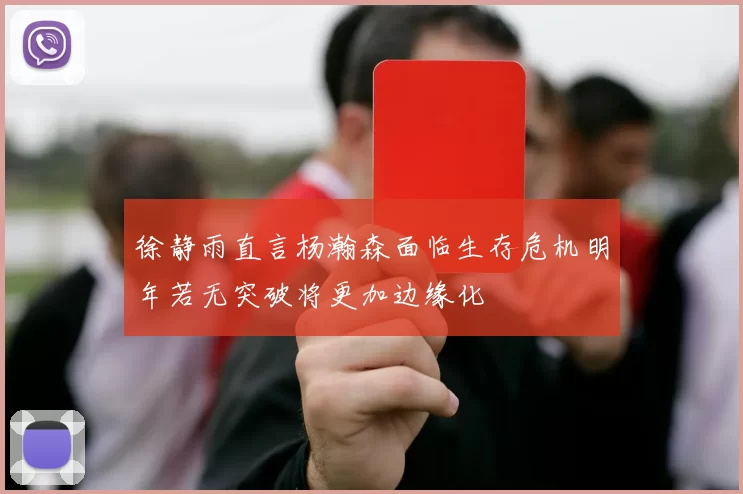 徐静雨直言杨瀚森面临生存危机明年若无突破将更加边缘化